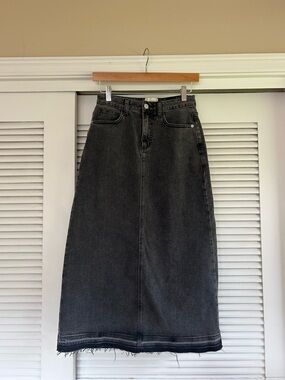 BDG Charcoal Gray High-Waist Denim Skirt